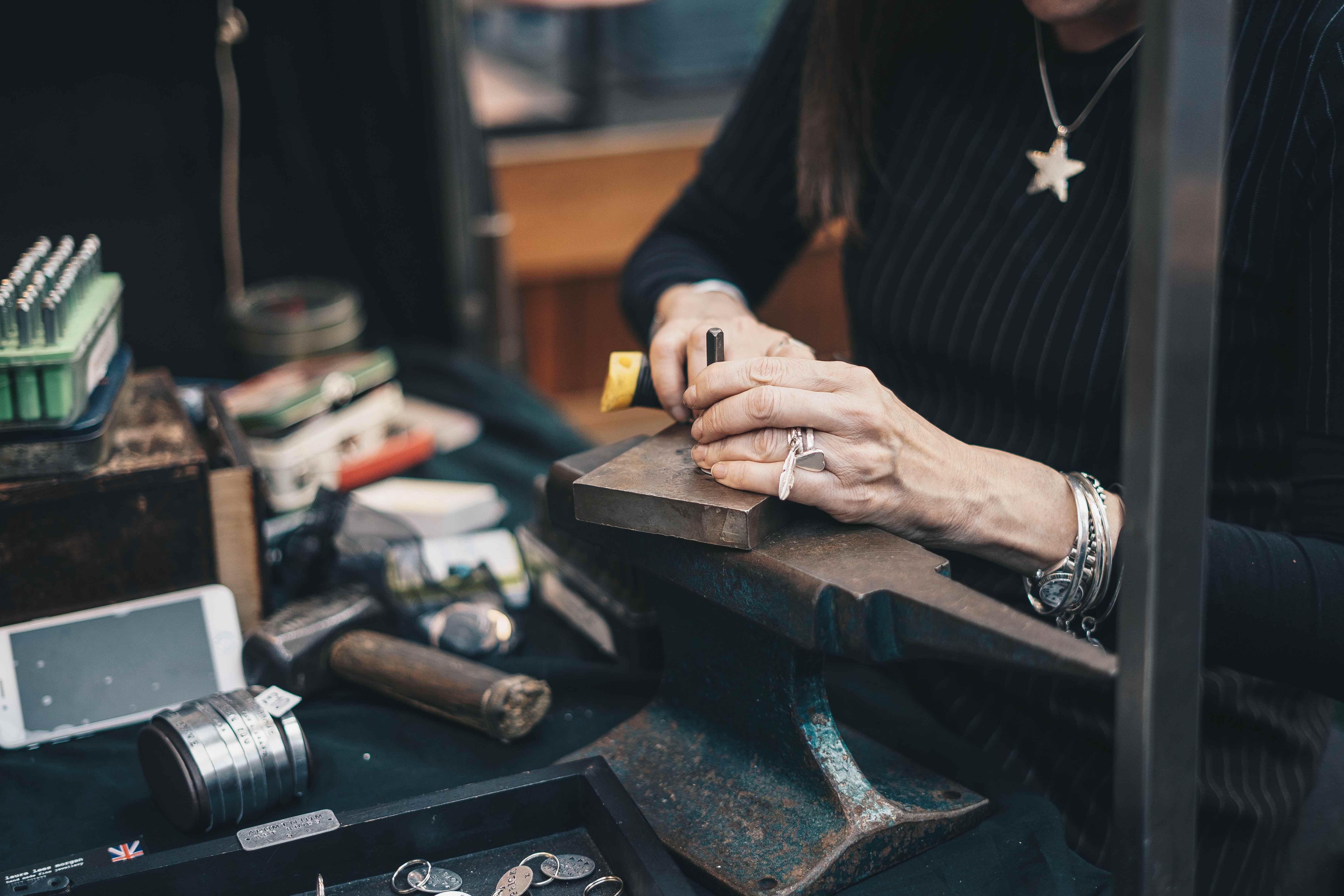 picture of a person creating jewellery